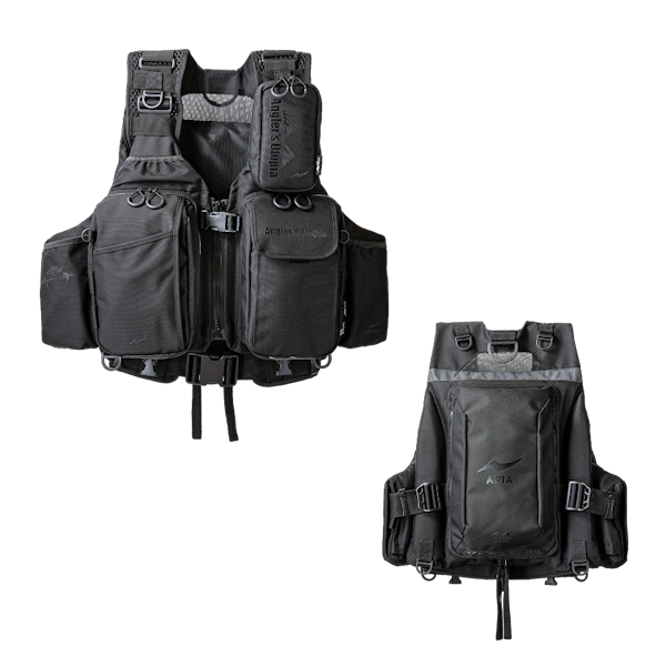 APIA アピア　アングラーズサポートベストVer.4 ブラック×ブラック ANGLER'S SUPPORT VEST Ver.4 | 装備 | APIA